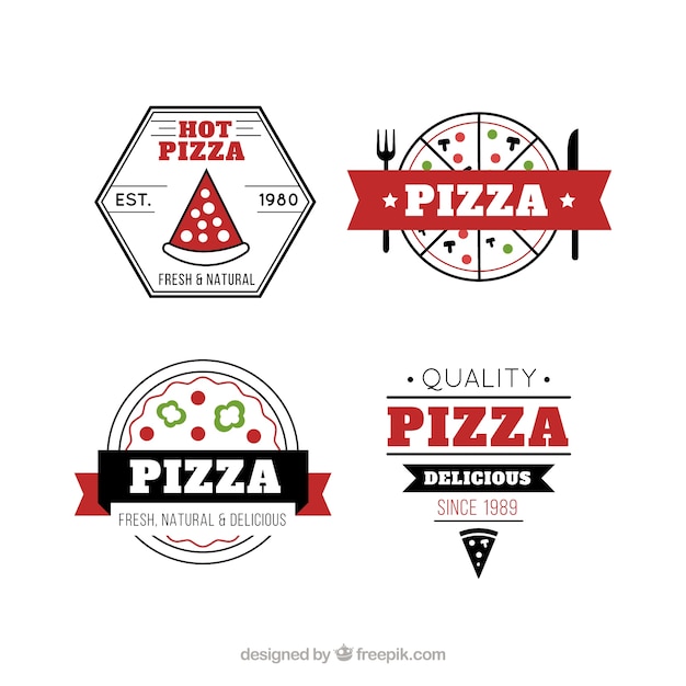 Italianos Labels Pizza Retro