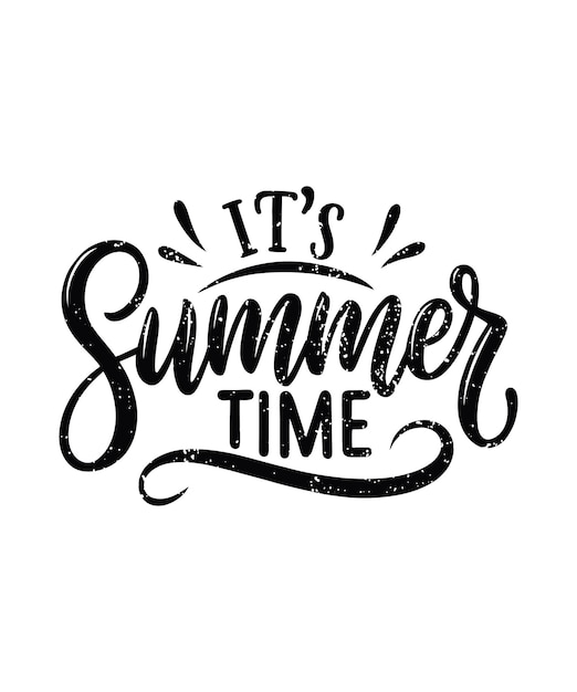 ItSummer Time tipografia T-shirt Design