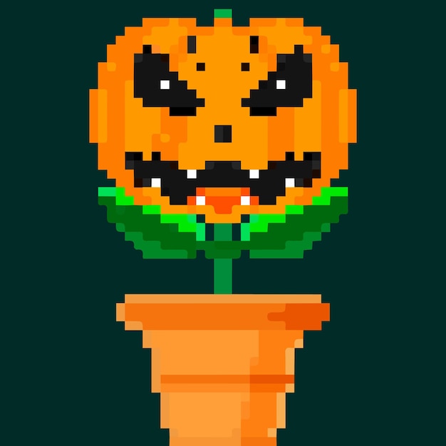 Jack olantern flor de halloween tenha um assustador diabo de halloween