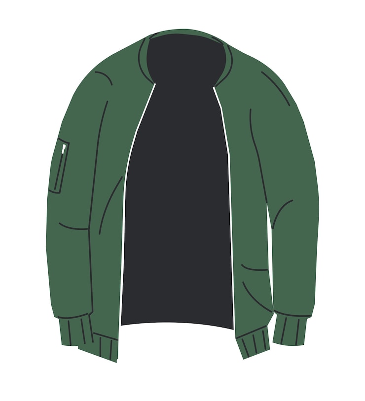 Vetor jacket unisex isolado de bomba de moda