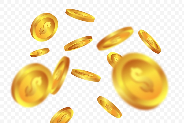 Jackpot de bingo com moeda de ouro
