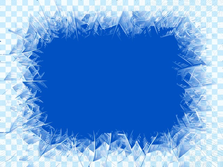 Vetor janela de geada azul transparente do vetor. eps8. rgb. cores globais