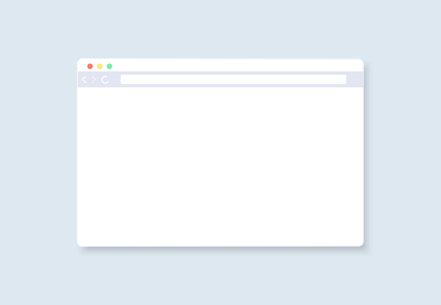 Janela do navegador da web. modelo de janela do navegador vazio.
