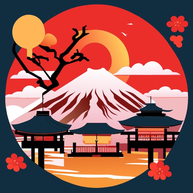 Vetor japanese language vector illustration