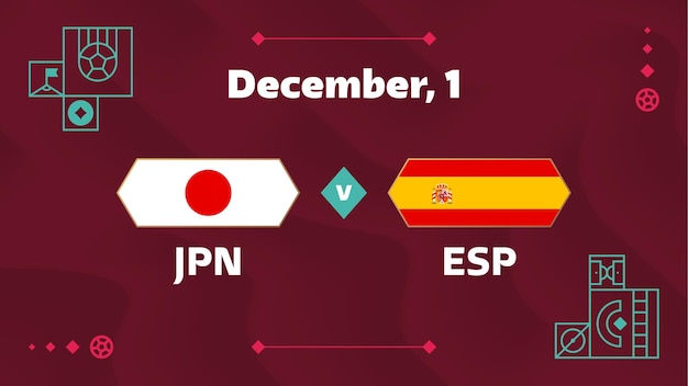 Japão vs espanha futebol 2022 grupo f competição mundial de futebol partida contra