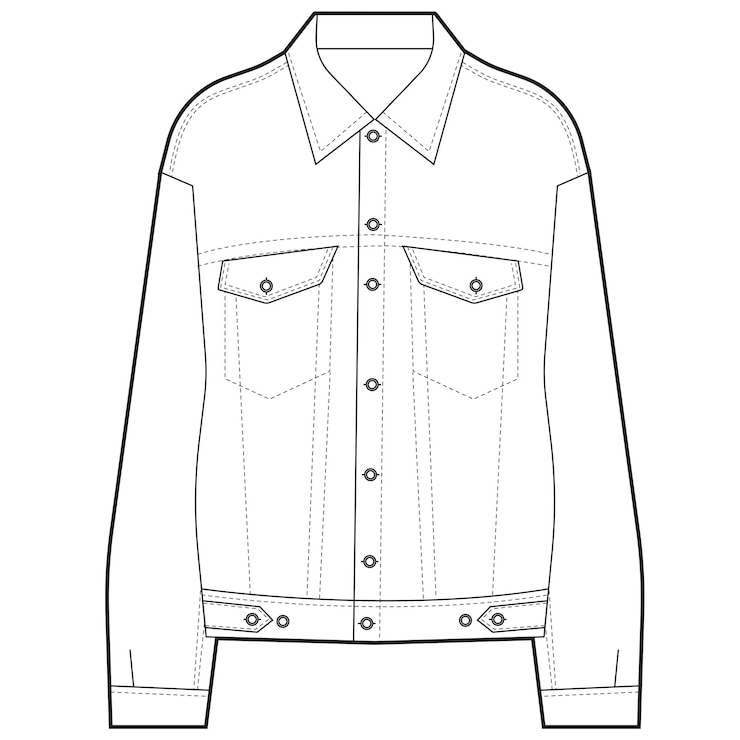 Vetor jaqueta de denim