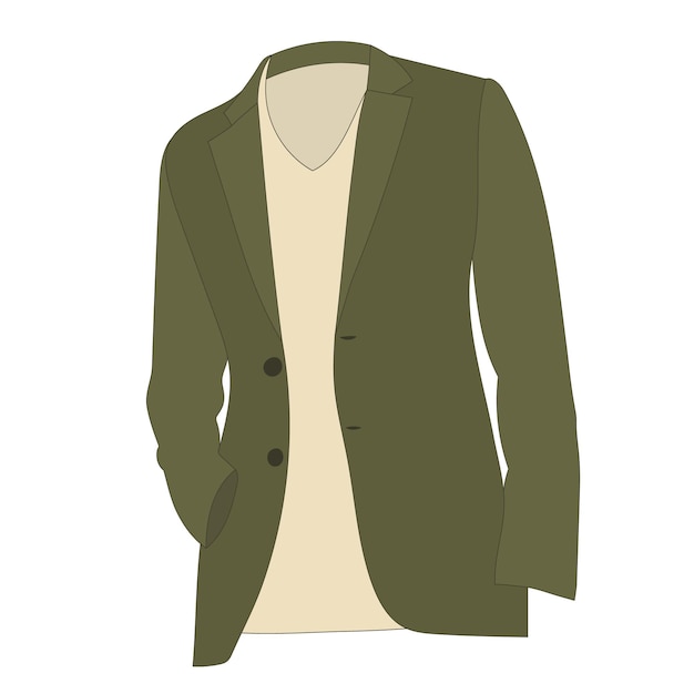Jaqueta masculina em fundo branco