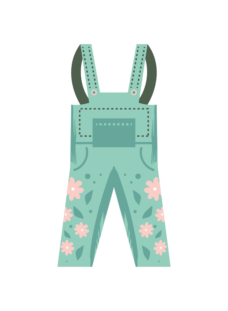 Vetor jardim overalls ícone estilo isolado