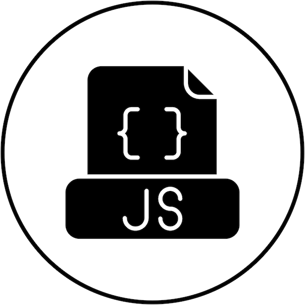 Vetor javascript imagem vetorial de ícone de arquivo pode ser usada para programação de computador