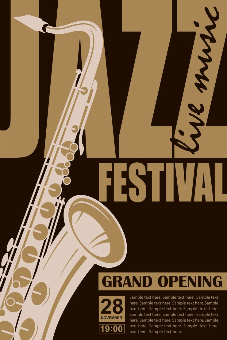 Vetor jazz festival poster