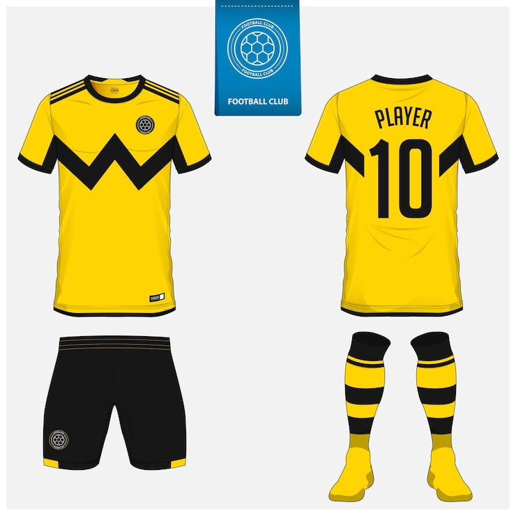 Jérsei de futebol ou design de modelo de kit de futebol