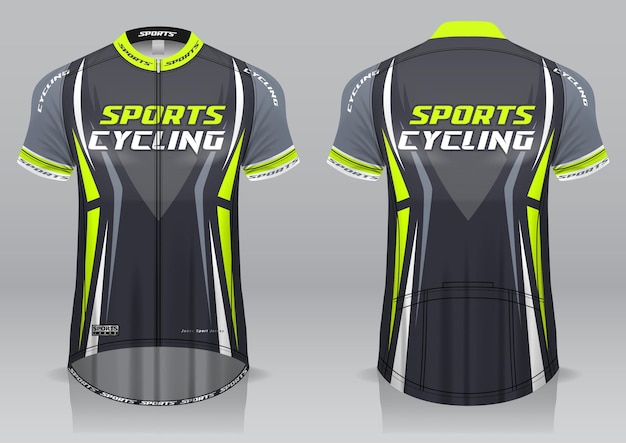 Jersey ciclismo frontal e traseira, design esportivo