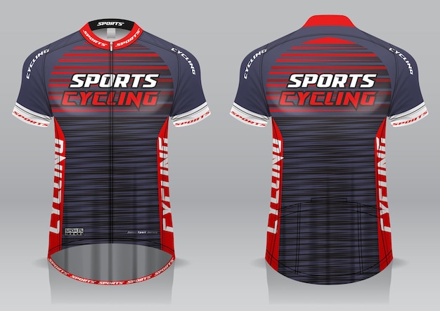 Jersey ciclismo frontal e traseira, design esportivo