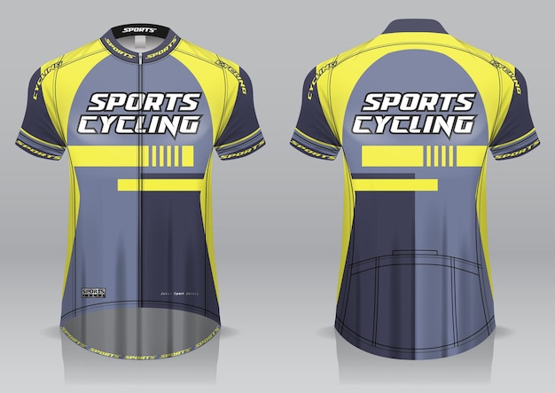 Jersey ciclismo frontal e traseira, design esportivo