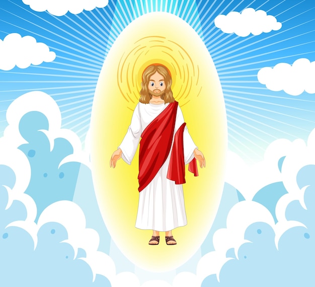 Jesus cristo em estilo cartoon