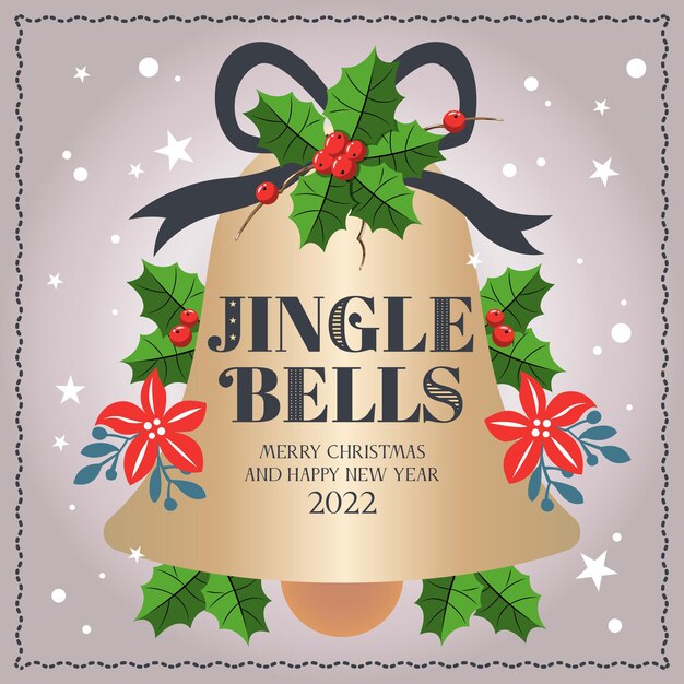 Jingle bells desenho à mão letras