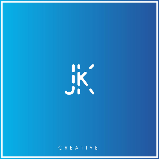 Vetor jk creative último design de logotipo premium vector creative logo vector ilustração logotipo letras logotipo