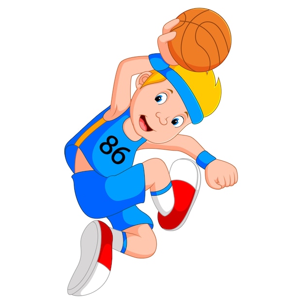 Jogador de basquete menino