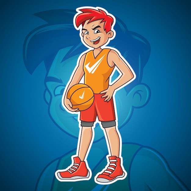 Vetores de Jogo Do Jogador De Basquetebol Dos Meninos Com Esfera Uma  Criança Pequena Que Joga O Basquetebol Ilustração Colorida Dos Desenhos  Animados No Vetor Liso Esporte Infantil Jogos De Equipe Esportiva