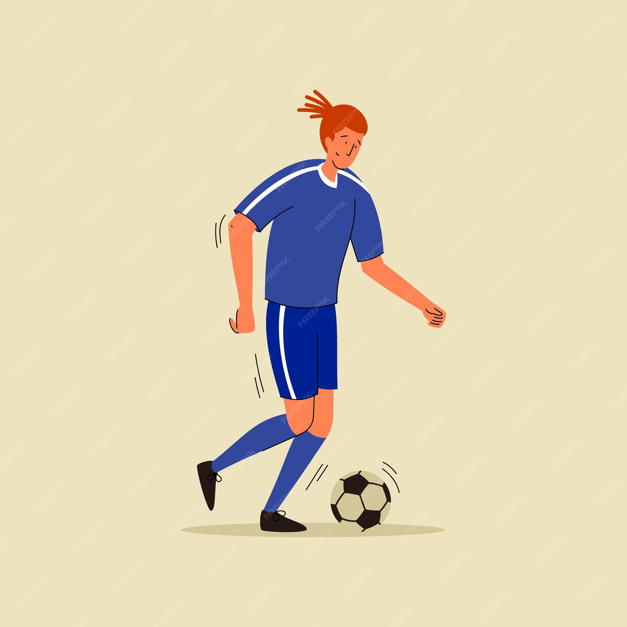 Vetores de Homem Que Prende Uma Esfera De Futebol Homem Farpado Feliz  Jogando O Futebol Caráter Em Um Estilo Dos Desenhos Animados e mais imagens  de Adulto - iStock