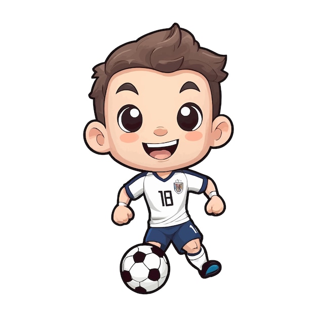 Jogador de futebol de desenho animado