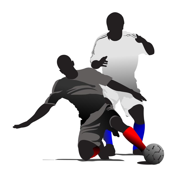 Vetor jogador de futebol vetorial design de ilustração criativa colorida 5