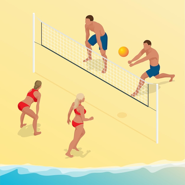 Pessoas Jogando Vôlei Na Praia Royalty Free SVG, Cliparts, Vetores, e  Ilustrações Stock. Image 165101184