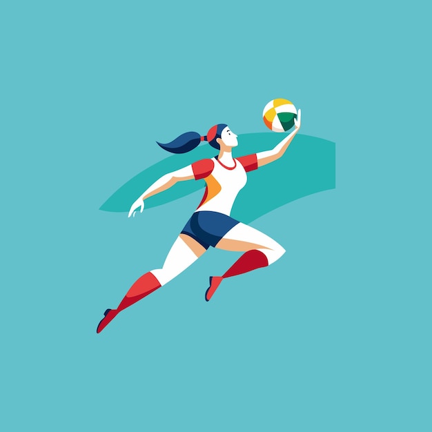 Jogador de vôlei em ação