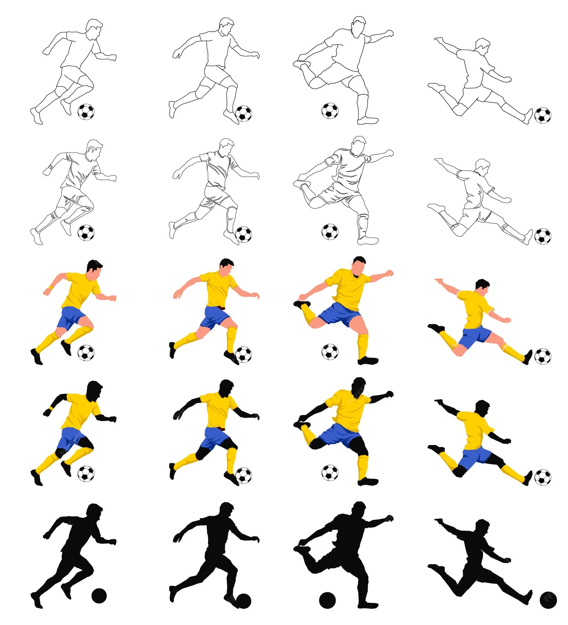 Jogo de futebol com o conceito de jogadores 373845 Vetor no Vecteezy