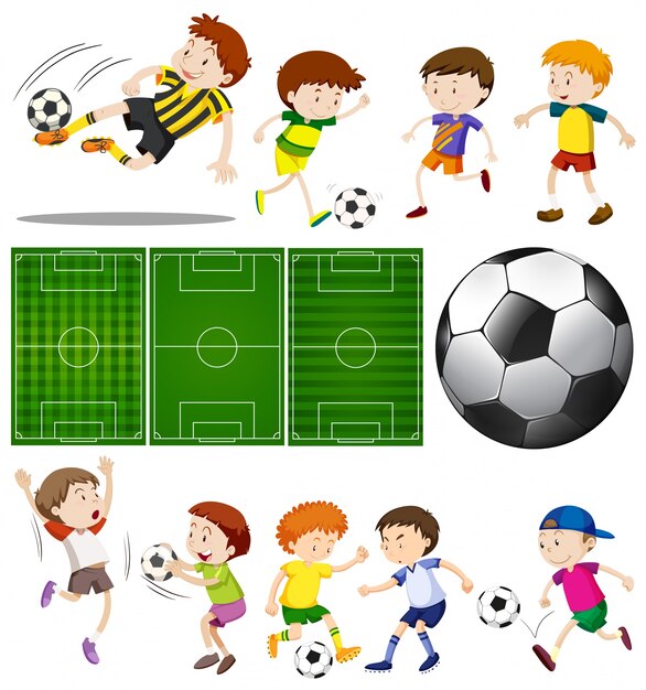 Um Grupo De Pessoas Jogando Futebol De Vetor PNG , Jogando Futebol Clipart,  Luzes, Atleta Imagem PNG e PSD Para Download Gratuito