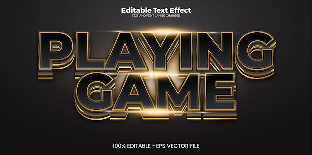 Jogando efeito de texto editável do jogo no estilo de tendência moderno