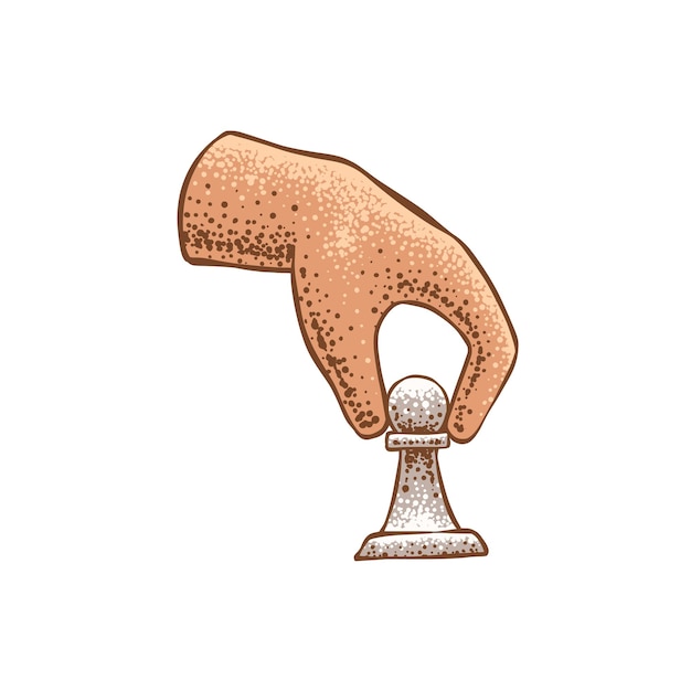 Jogando xadrez mão desenhada ícone ilustração