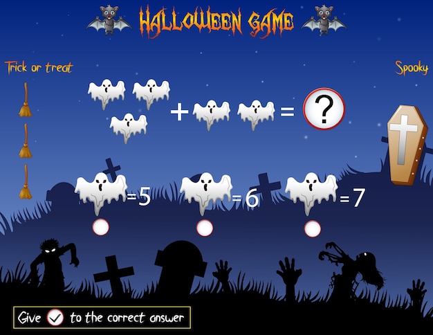 Jogo conta o fantasma no tema de halloween