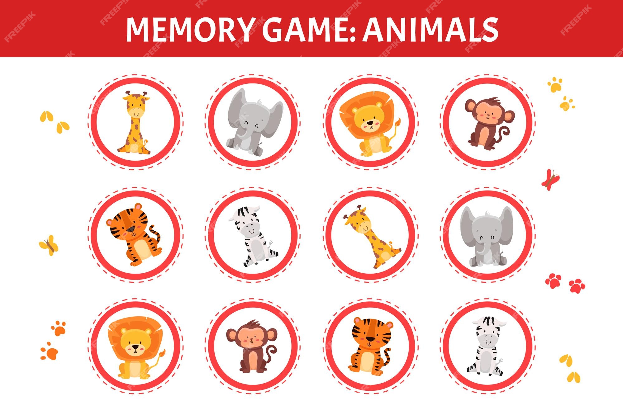 Pin em JOGO DA MEMÓRIA-ANIMAIS