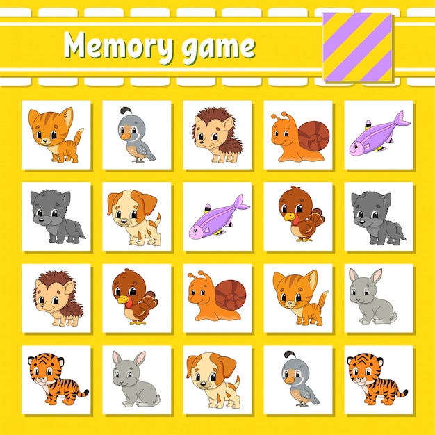 Aera da Infância: Jogo da memória - Animais