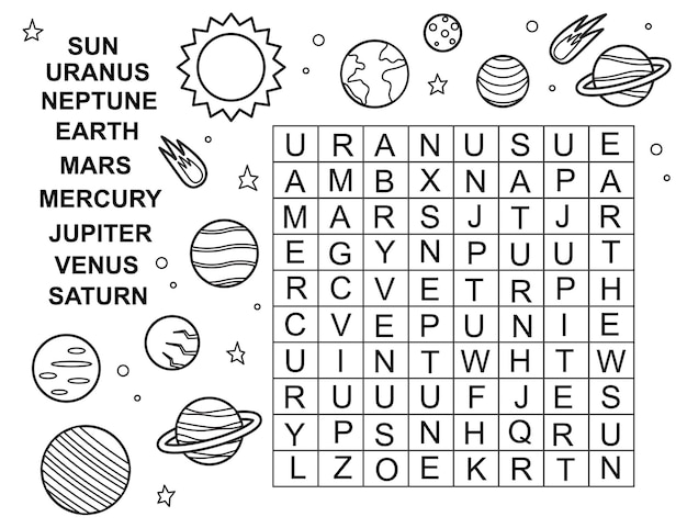 Caça palavras ou sopa de letras - Jogo para aumentar o vocabulário das  crianças