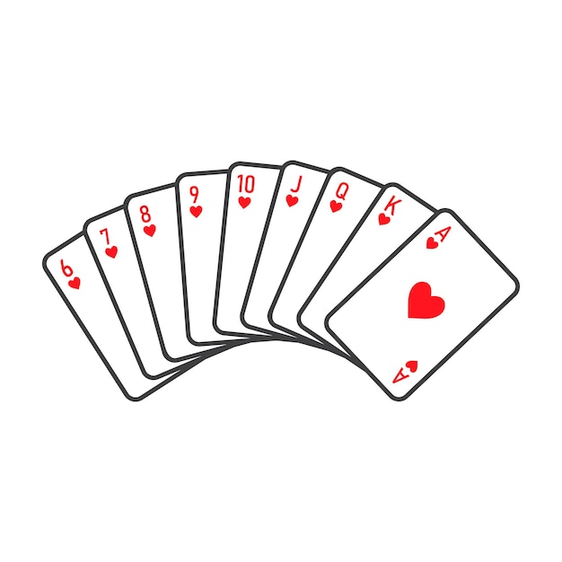 poker em um fundo preto e royal flush do naipe de copas e clubes. plano de  fundo para publicidade de cassino, pôquer, jogos de azar. ilustração  vetorial. 4857265 Vetor no Vecteezy