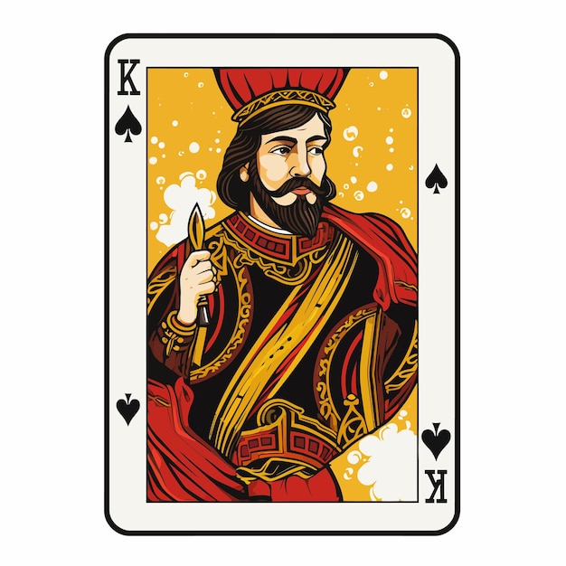 Vetor jogo de cartas de pôquer rei e rainha