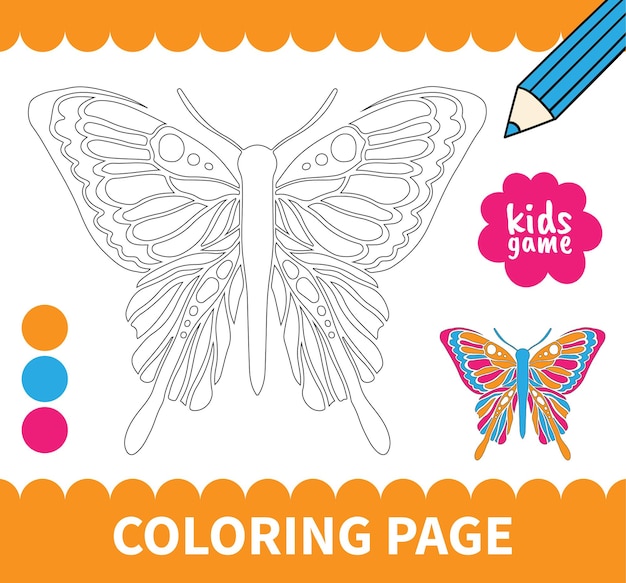 Jogo de colorir para crianças no tabuleiro para crianças em idade pré-escolar e planilhas de alunos do ensino fundamental