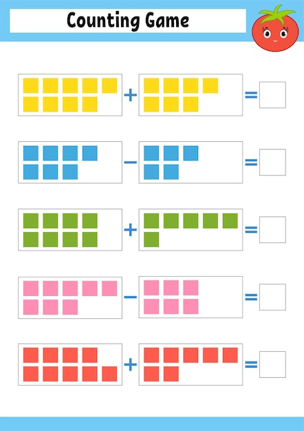 Jogo de contagem para pré-escolares.