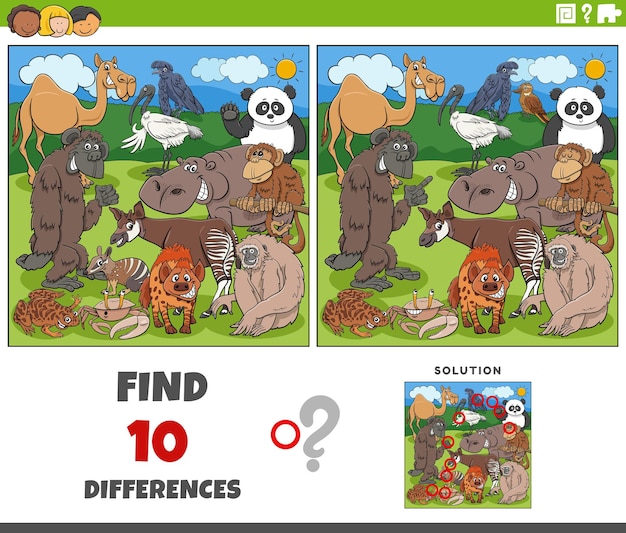 Encontre As Diferenças, Jogo Para Crianças, Diferenças Do Achado, Jogos Do  Cérebro, Jogo Das Crianças, Ilustração do Vetor - Ilustração de passatempo,  grupo: 73228080