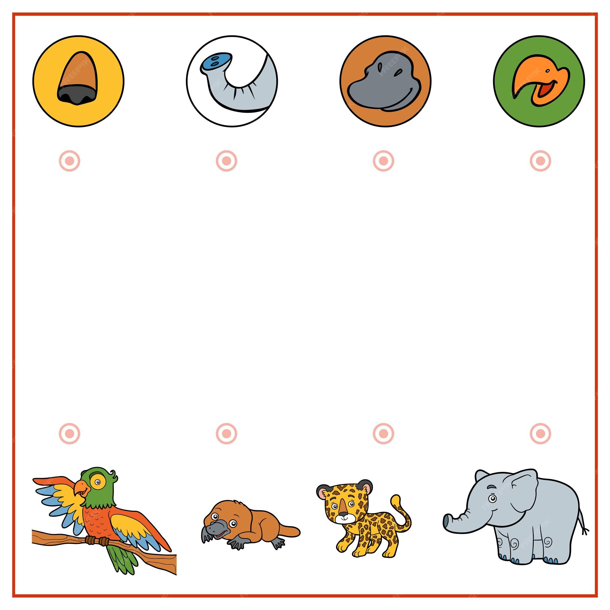 Jogo Correspondente. Padrão De Correspondência E Atividade Educativa Em  Animais Fofinhos Para a Idade Elementar Ilustração do Vetor - Ilustração de  jogo, animais: 253257806