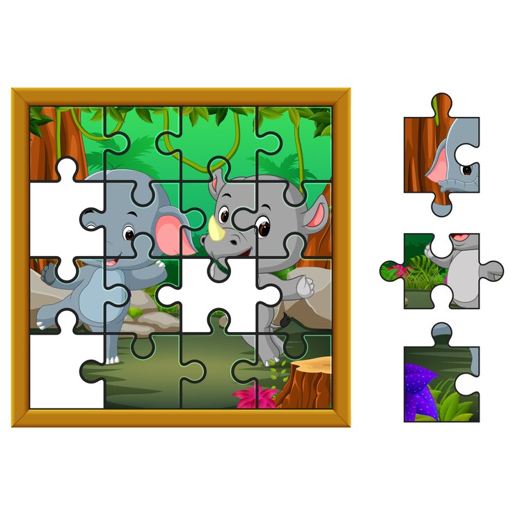 jogo de educação de quebra-cabeça