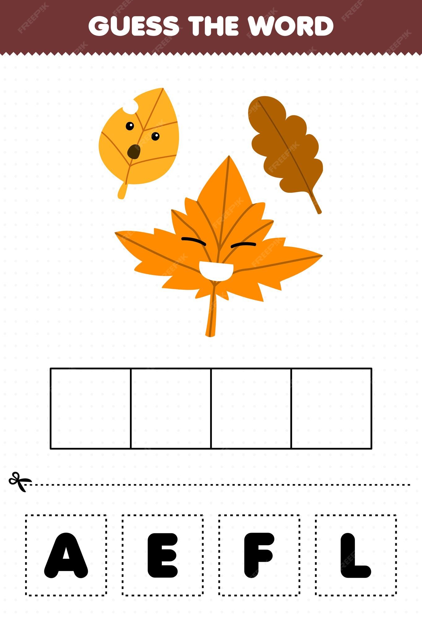 Jogo de educação para crianças adivinhar as letras da palavra praticando  orelha de anatomia humana de desenho animado bonito