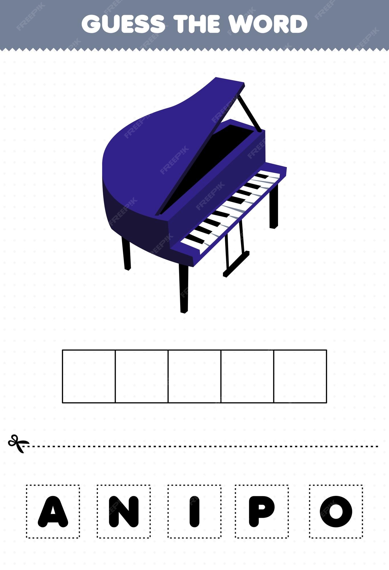 jogo educacional para crianças conectar pelo tamanho do piano de  instrumento de música dos desenhos animados e planilha imprimível do  teclado 9990193 Vetor no Vecteezy