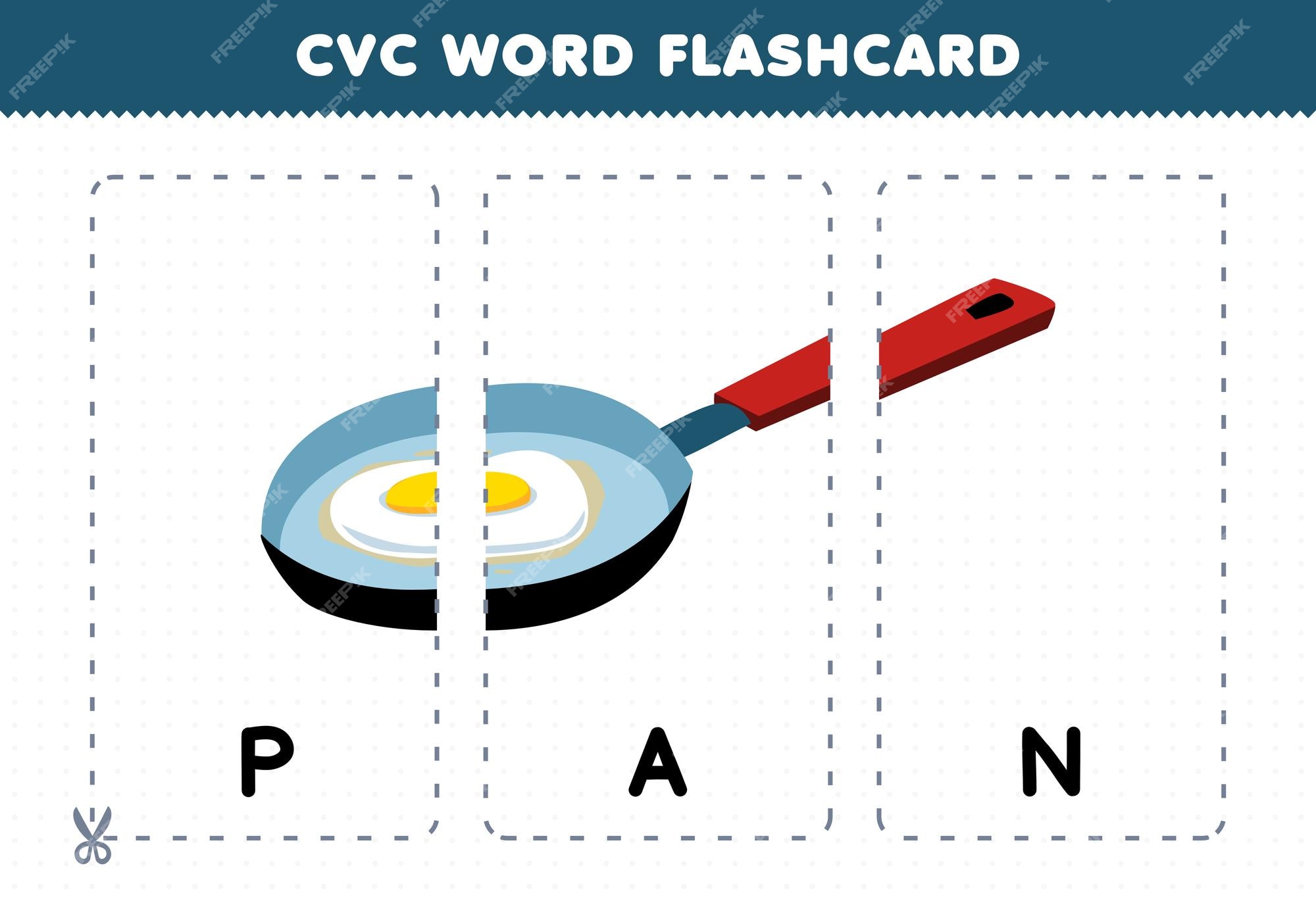 Jogo de educação para crianças aprendendo palavra consoante vogal consoante  com cartão de memória flash imprimível de ilustração de ovelha ram de  desenho animado fofo