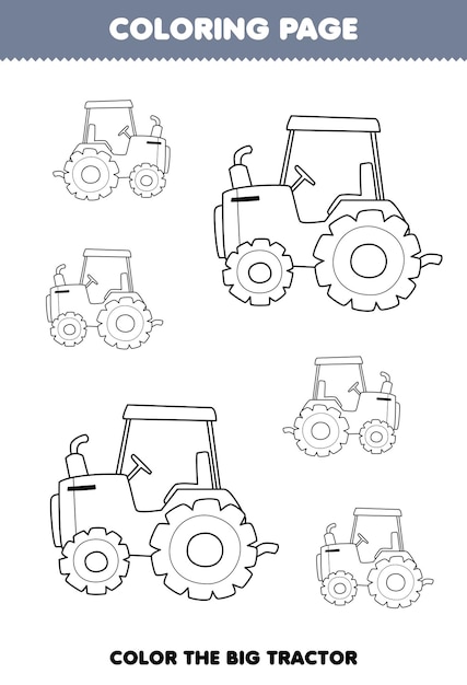 jogo de educação para crianças página para colorir de planilha para  impressão de arte de linha de profissão de agricultor bonito dos desenhos  animados 10067060 Vetor no Vecteezy