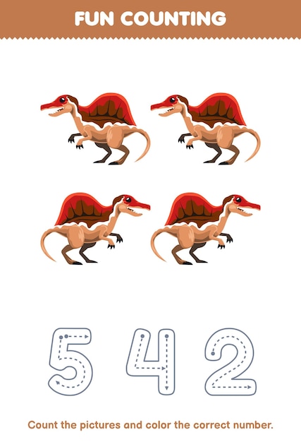 jogo de educação para crianças cortado e colado com dinossauro  pré-histórico bonito dos desenhos animados parasaurolophus 9639071 Vetor no  Vecteezy