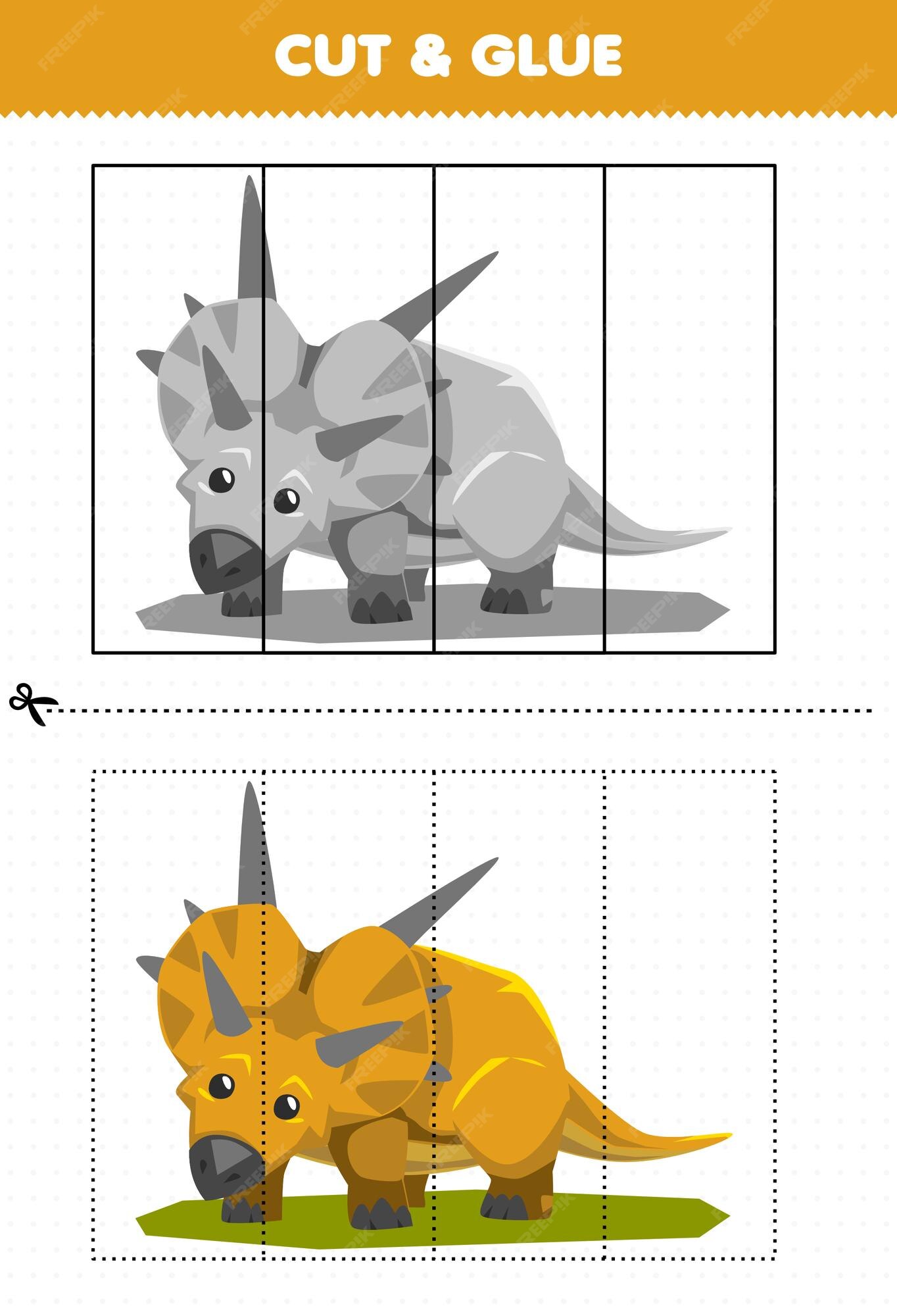 Conjunto de desenhos animados pré-históricos de dinossauros