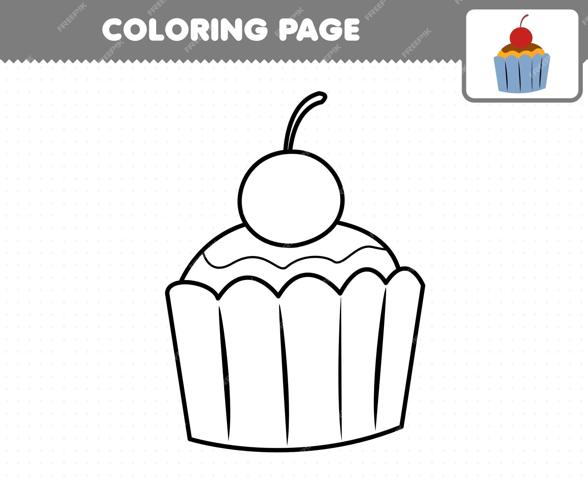 Vetores de Cor Cupcake Bonito Por Números Jogo Educativo Para Crianças  Página Para Colorir e mais imagens de Amarelo - iStock